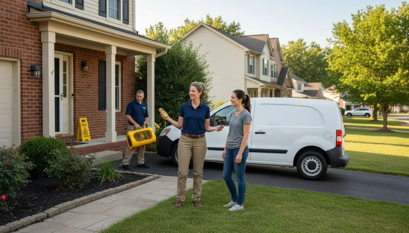 Residential water damage restoration in Yolyn, WV